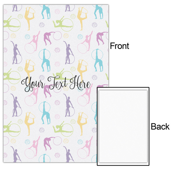 Gymnastics with Name/Text 24x36 - Matte Poster - Front & Back
