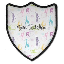 Gymnastics with Name/Text Iron On Shield Patch B