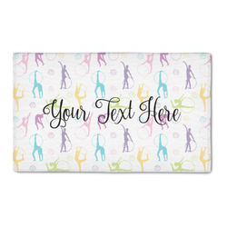 Gymnastics with Name/Text 3' x 5' Indoor Area Rug
