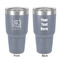 Gymnastics with Name/Text 30 oz Stainless Steel Tumbler - Grey - Double-Sided