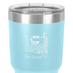 Gymnastics with Name/Text 30 oz Stainless Steel Tumbler - Teal - Double-Sided