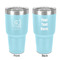 Gymnastics with Name/Text 30 oz Stainless Steel Tumbler - Teal - Double-Sided
