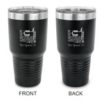 Gymnastics with Name/Text 30 oz Stainless Steel Tumbler - Black - Double Sided