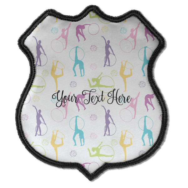Custom Gymnastics with Name/Text Iron On Shield Patch C