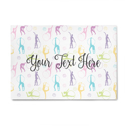 Gymnastics with Name/Text 4' x 6' Indoor Area Rug