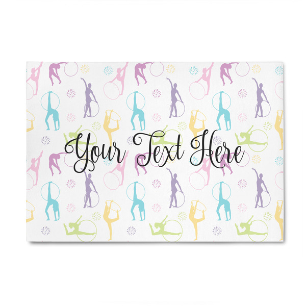 Custom Gymnastics with Name/Text 4' x 6' Indoor Area Rug