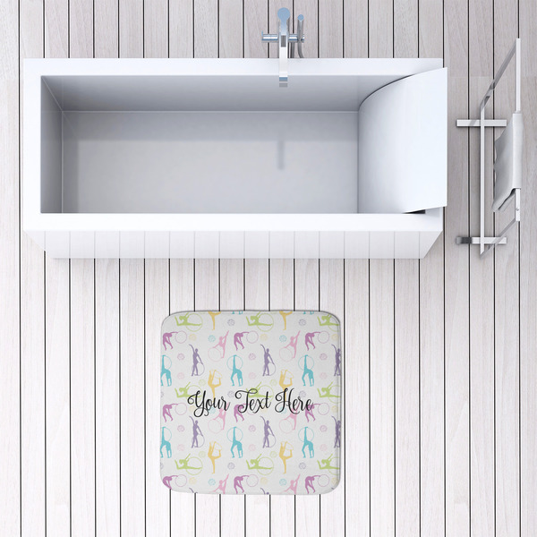 Gymnastics with Name/Text 48x48 Foam Memory Mat - LIFESTYLE