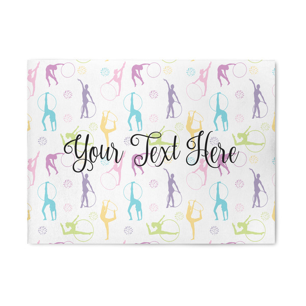 Custom Gymnastics with Name/Text Area Rug (Personalized)