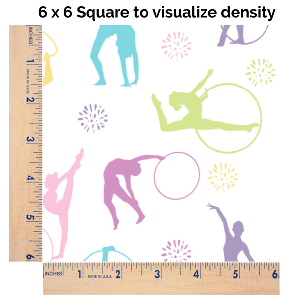 Gymnastics with Name/Text 6x6 Swatch of Fabric