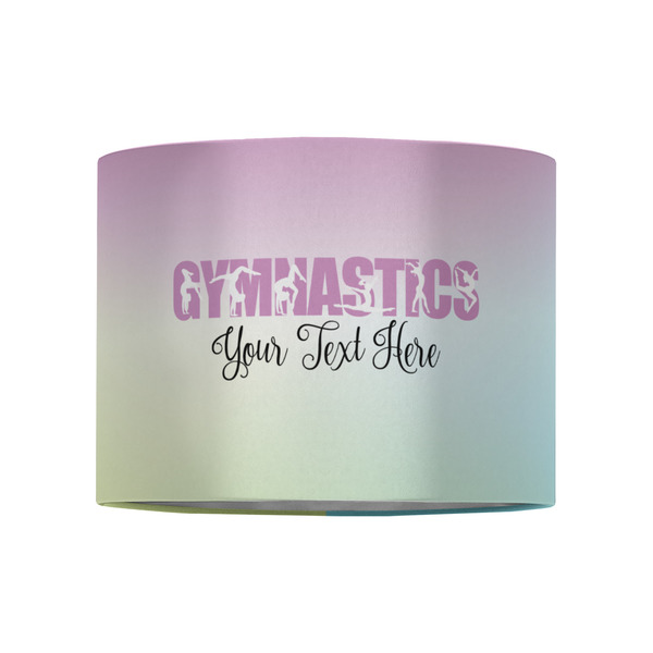 Gymnastics with Name/Text 8" Drum Lampshade - FRONT (Fabric)