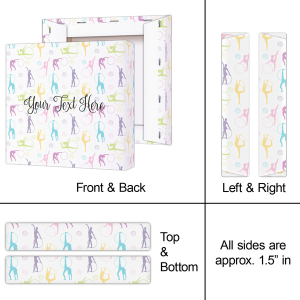 Gymnastics with Name/Text 8x8 - Canvas Print - Approval
