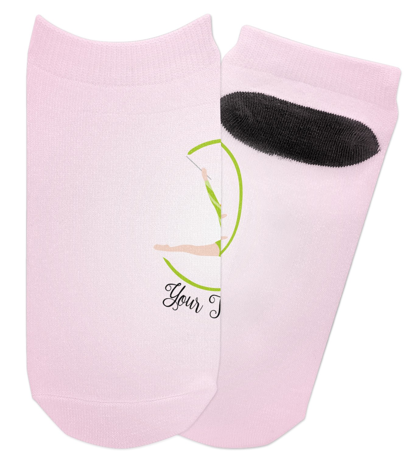 Custom Gymnastics with Name/Text Adult Ankle Socks (Personalized
