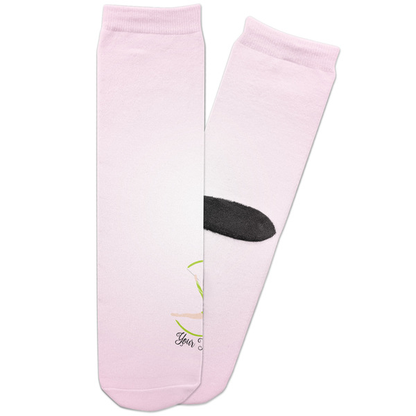 Custom Gymnastics with Name/Text Adult Crew Socks (Personalized)