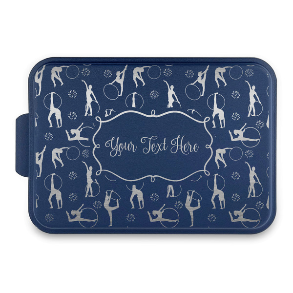 Custom Gymnastics with Name/Text Aluminum Baking Pan with Navy Lid