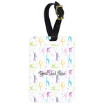 Gymnastics with Name/Text Metal Luggage Tag