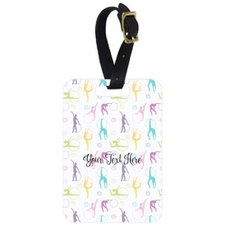 Gymnastics with Name/Text Metal Luggage Tag