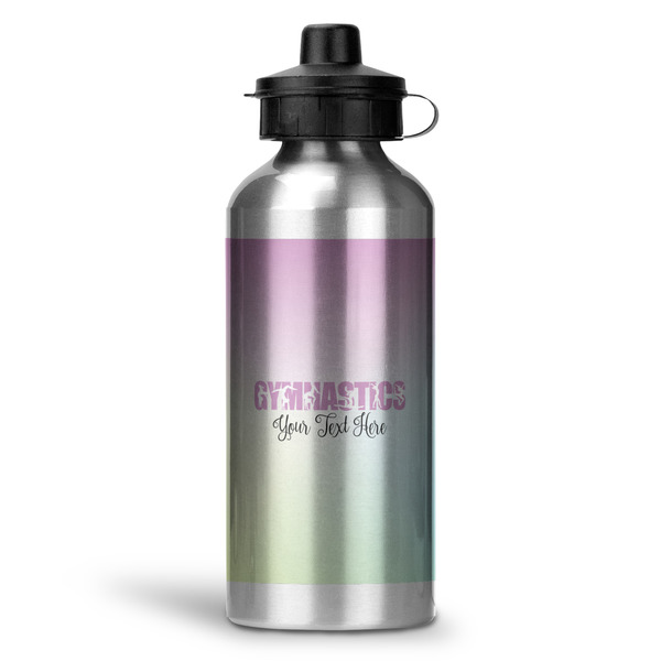 Custom Gymnastics with Name/Text Water Bottle - Aluminum - 20 oz (Personalized)