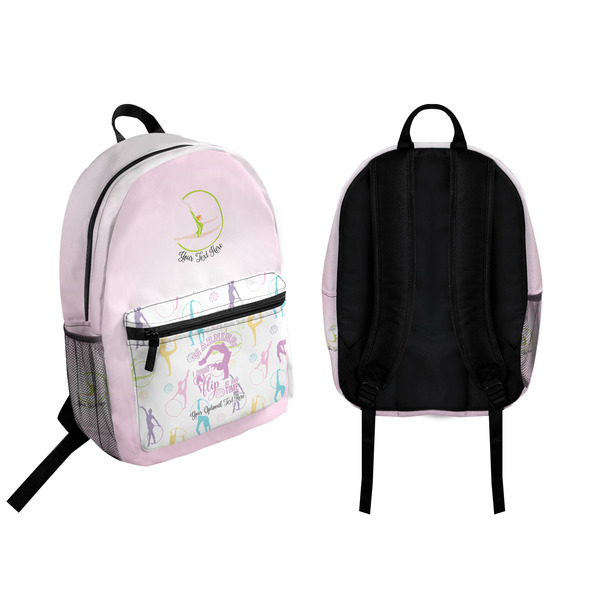 Gymnastics with Name/Text Backpack front and back - Apvl