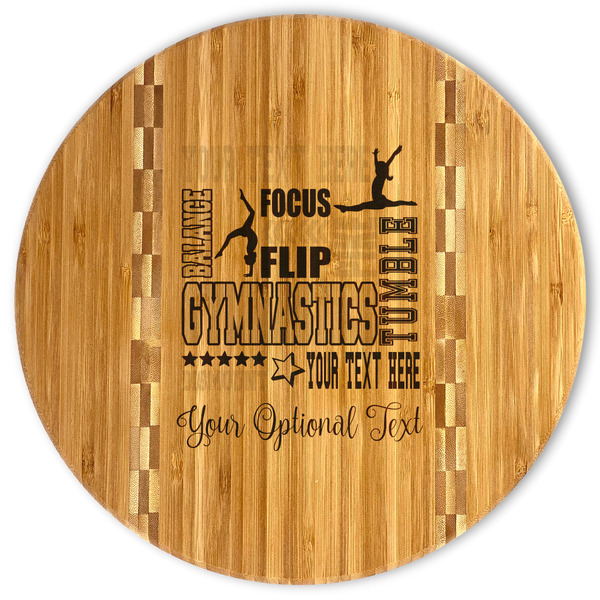 Custom Gymnastics with Name/Text Bamboo Cutting Board