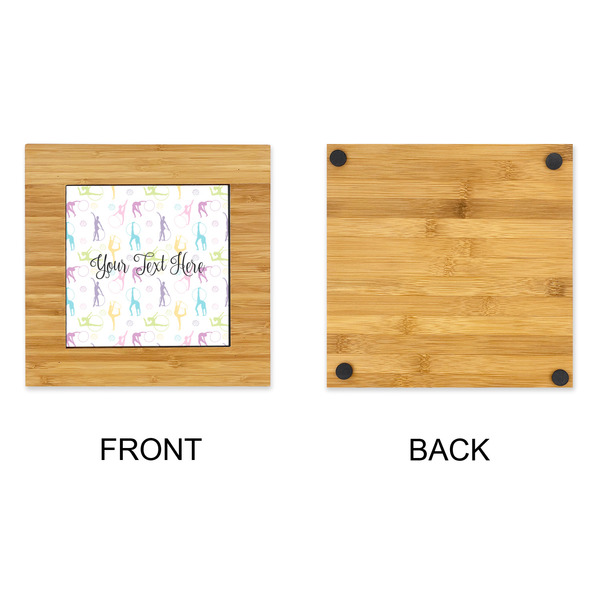 Gymnastics with Name/Text Bamboo Trivet with 6" Tile - APPROVAL