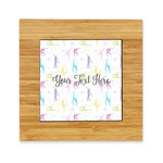Gymnastics with Name/Text Bamboo Trivet with Ceramic Tile Insert