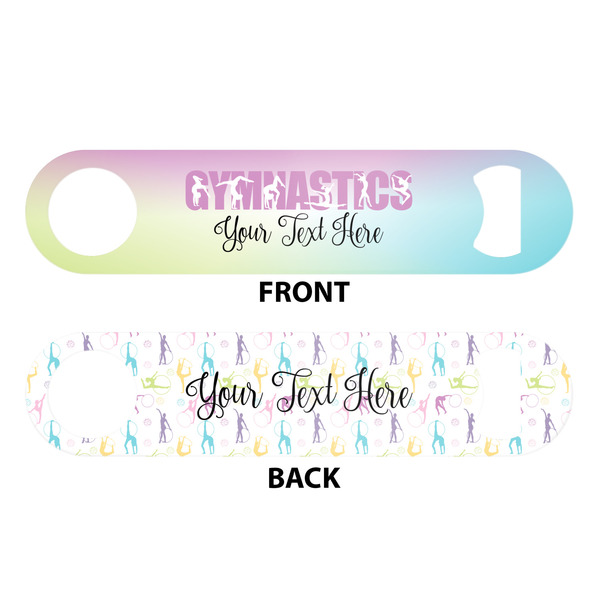 Gymnastics with Name/Text Bar Bottle Opener - White - Approval