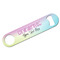 Gymnastics with Name/Text Bar Bottle Opener - White - Front