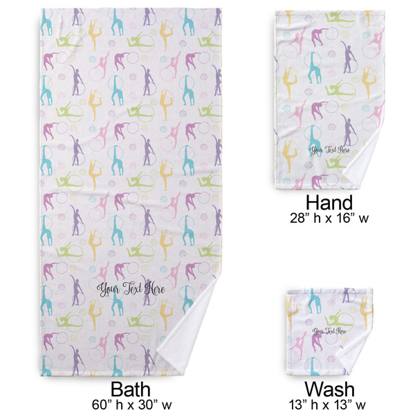 Gymnastics with Name/Text Bath Towel Sets - 3-piece - Approval