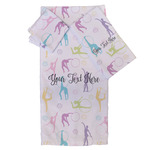 Gymnastics with Name/Text Bath Towel Set - 3 Pcs