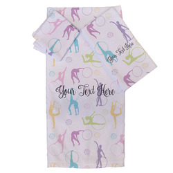 Gymnastics with Name/Text Bath Towel Set - 3 Pcs