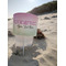 Gymnastics with Name/Text Beach Spiker white on beach with sand