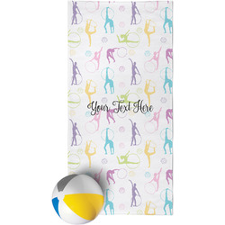 Gymnastics with Name/Text Beach Towel (Personalized)