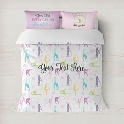 Gymnastics with Name/Text Duvet Cover Set - Full / Queen (Personalized)