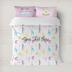 Gymnastics with Name/Text Duvet Cover