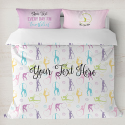 Gymnastics with Name/Text Duvet Cover Set - King (Personalized)