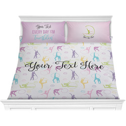 Gymnastics with Name/Text Comforter Set - King (Personalized)
