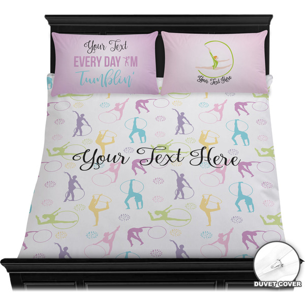 Gymnastics with Name/Text Bedding Set (Queen) - Duvet