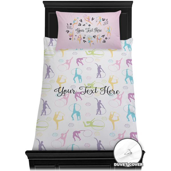 Gymnastics with Name/Text Bedding Set (Twin) - Duvet