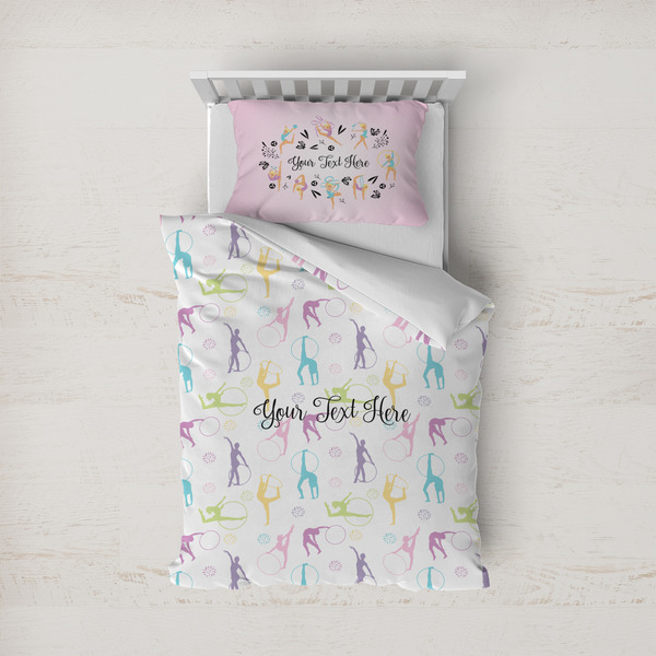 Custom Gymnastics with Name/Text Duvet Cover Set - Twin (Personalized)