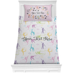 Gymnastics with Name/Text Comforter Set - Twin (Personalized)