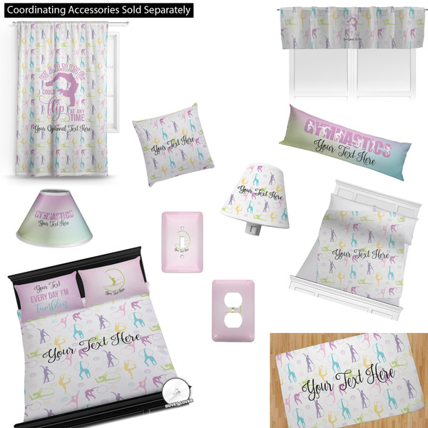 Gymnastics with Name/Text Bedroom Decor & Accessories