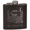Gymnastics with Name/Text Black Flask - Engraved Front