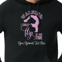 Gymnastics with Name/Text Hoodie - Black - Large