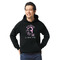 Gymnastics with Name/Text Black Hoodie on Model - Front