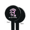 Gymnastics with Name/Text Black Plastic 7" Stir Stick - Single Sided - Round - Front & Back