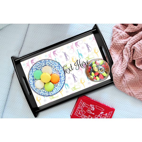 Gymnastics with Name/Text Black Tray - Lifestyle (UPDATED)