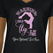 Gymnastics with Name/Text Black V-Neck T-Shirt on Model - CloseUp