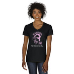 Gymnastics with Name/Text Women's V-Neck T-Shirt - Black