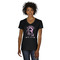 Gymnastics with Name/Text Women's V-Neck T-Shirt - Black - Large
