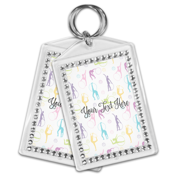 Gymnastics with Name/Text Bling Keychain - MAIN